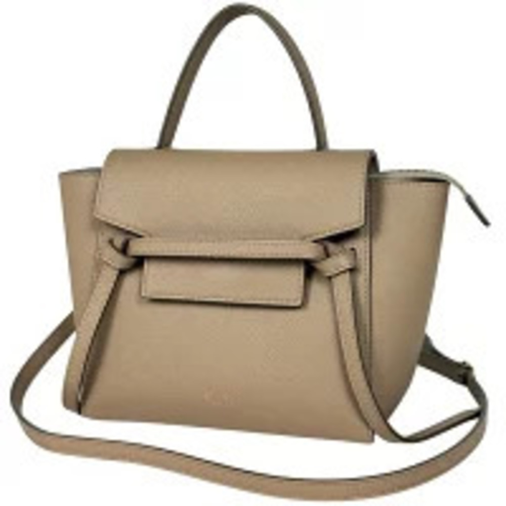 Celine Belt Bag Shoulder Handbag Leather Beige